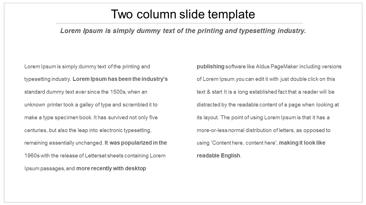 2 column slide template